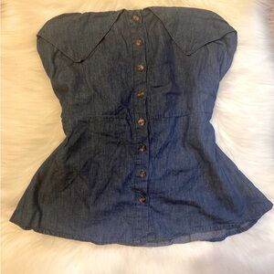🌸SOLD🌸 Cute denim tube top